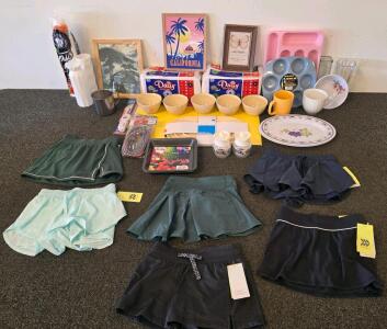 Large Lot of Hummel Women&rsquo;s Athletic Shorts/Skirts (6pcs) + 14pc Kitchenware Decor Items NWT