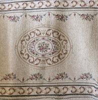 Traditional Aubusson-style Beige Floral Area Rugs Set, Machine-Made, Multiple Sizes - 3