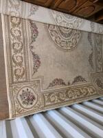 Traditional Aubusson-style Beige Floral Area Rugs Set, Machine-Made, Multiple Sizes - 6