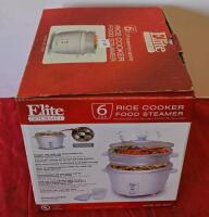 Assorted Household Lot &ndash; Elite 6-Cup Rice Cooker, Mugs, Plates, Baskets, Map, Caps - 10