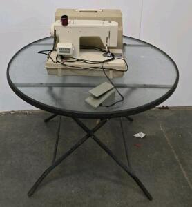 Sears Kenmore Portable Electric Sewing Machine with Hard Case & Foot Pedal, Vintage Model