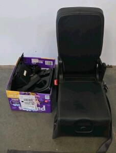 Chevrolet Silverado Jump Seat 2019&ndash;2026, Black Leather, Integrated Seatbelt, Storage Compartments