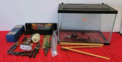 Glass Aquarium Fish Tank 20 Gallon, 24"x12"x16", Heater & Lid Included