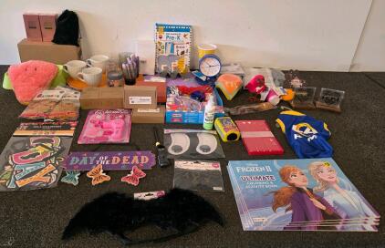 Large Mixed Lot: Little Tikes Toys, Disney Frozen Books, Kitchenware, Party & Decor, Pet Costume