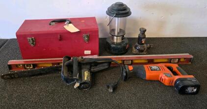 Black & Decker Firestorm CRS144 14.4V Cordless Reciprocating Saw with Mixed Hand and Power Tools Chainsaw functions