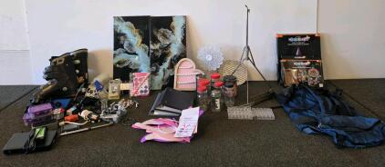 Mixed Lot: Rollerblades, Duffel Bag, CREATOLOGY Kits, Home Decor, Electronics & Art