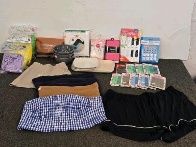Bulk Lot: Skirts, Shorts, Tights, Bowls, Plates, Craft Supplies, Sewing Notions, Easter Grass