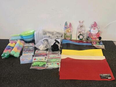 Assorted Household Party Lot: 55+ Items&mdash;Kitchen Strainers, Balloons, Easter D&eacute;cor, Placemats, Pull Start Starters