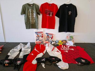 Motorsports & Cycling Gear Lot &ndash; Fly Racing Pants, Harley-Davidson Tees, Gloves, Jackets, Bandanas