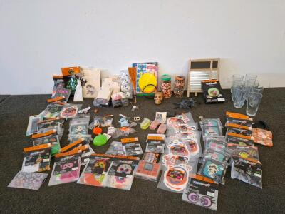 Large Bulk Halloween Craft Kit Lot 45+pcs Creatology Bead Kits Ribbons Decor Glasses