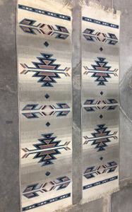 2x Decorative Runner Rugs - Aztec/Western Print