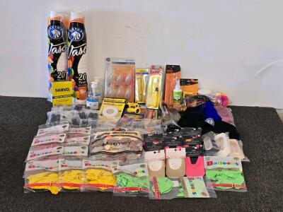 Bulk Merchandise Lot &ndash; Party Supplies, Socks, Gloves, Cups, Tools, Light Bulbs & More, 45+ Units