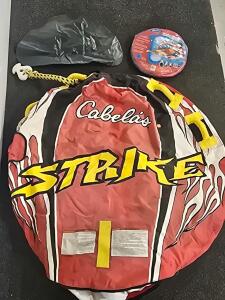 Cabela's Strike 2-Person Towable Tube with SwimWays Spring Float Papasan & Accessories