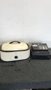 (1) Casio Cash Register (1) Rival 18-quart Roaster Oven