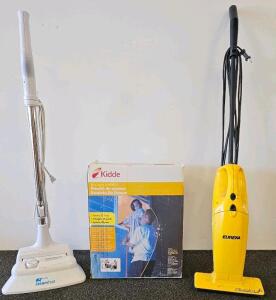 SteamFast SF-142 Steam Mop, Eureka Quick-Up 164 Vacuum (both tested, work), New Kidde 25ft 3-Story Escape Ladder