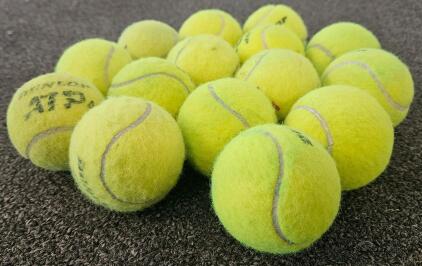 Dunlop ATP Tennis Balls &ndash; 15 Ball Lot, Hard Court, Numbers 2 & 3, Optic Yellow, ITF Approved