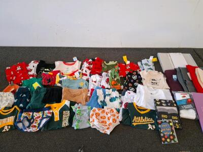 Assorted Boys' Clothing Lot: 35+ Pieces, Sizes 2T-10, Includes Pajamas, T-Shirts, and Accessories