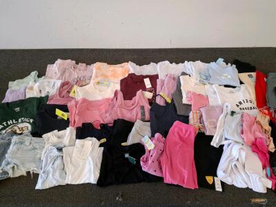 Girls' Youth Clothing Lot &ndash; 45 Pieces, Mixed Brands & Sizes 5T/XS, through 12. With Tags & Gently Used