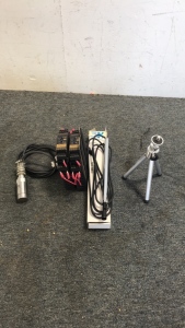 (1) Omega Telescoping Probe (1) Omega Pocket Tri pod (1) wilcoxon Research Velocity Transducer (2) Adp High Voltage Dc to Dc Transmitters
