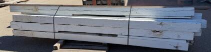 Bundle of 18 Painted 4x4x12' Structural Lumber Beams, Softwood, 432 Board Feet, White Trim