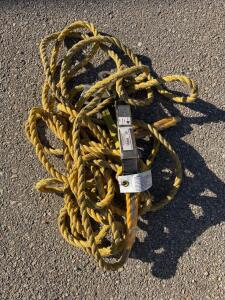 6 ft. Fall Protection Lanyard with Snap Hooks, 5/8" Polyester Rope, ANSI Z359.13-2013 Certified