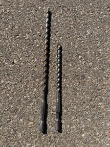 SDS Max 1-1/16" x 18" & 12" Masonry Drill Bits, Made in Germany, Heavy Duty, Set of 2