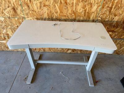 Electric Height Adjustable Standing Desk, 48"x24", White, Programmable Controls (bay 2)