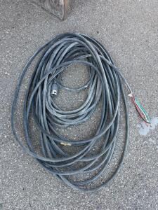 50 ft Heavy-Duty 4-Conductor Power Cable, 6 AWG, 250V, NEMA 14-50P Plug, Bare Wire End