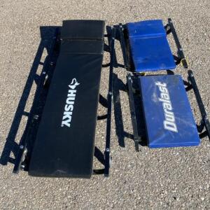 Husky and Duralast Mechanic Creepers, 40" and 36", Steel Frame, 6 Caster, Convertible Seat ( Carport)