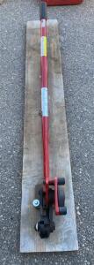 Manual Rebar Cutter/Bender, #5 (5/8") Capacity, 50" Handle, Mounted on Wood Board ( Bay 2 )