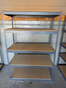 Heavy-Duty Metal Shelving Unit, 4 Shelves, 36" x 18" x 60", 800 lb Capacity per Shelf (bay 2)