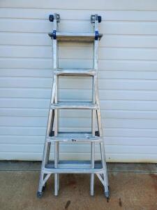 Werner MT-22 Multi-Position Ladder, 22 ft Reach, 300 lb Capacity, Aluminum