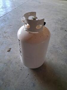 20 lb Steel Propane Cylinder, OPD Valve, White, Standard Dimensions, DOT-4BA240 Certified