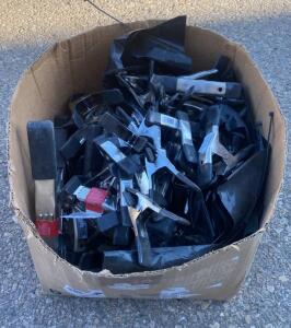 Bulk Lot of 50 Metal Spring Clamps &ndash; Assorted Sizes 2" 3" 4" PVC Handles/Tips ( Bay 2 )