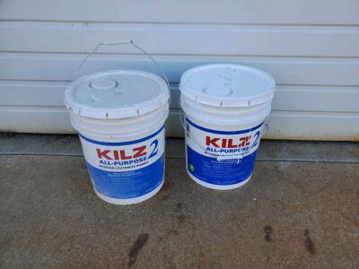 KILZ 2 All-Purpose Interior/Exterior Primer, 5 Gallon Buckets, Water-Based, Multi-Surface, White