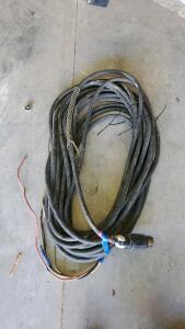 50 ft 2/0 AWG 4-Conductor Cam-Lok Style Power Feeder Cable, Strain Relief Grip, 600V, Temporary Power