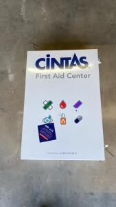 Cintas Wall-Mounted First Aid Center &ndash; Steel Cabinet, OSHA/ANSI Compliant, Partially Stocked ( Bay 4 )