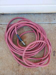 Husky 3/8 in. x 50 ft. Red Rubber Air Compressor Hose, 300 PSI, Brass Fittings