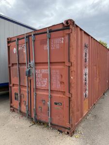 20ft Standard Shipping Container, TRIU 218052 1, 1987, Structurally Damaged, Wood Floor