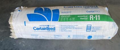 CertainTeed CertaPRO R-11 Unfaced Fiberglass Insulation Batts, 3.5 in x 16 in x 96 in, 16 Pieces (Bay 4)