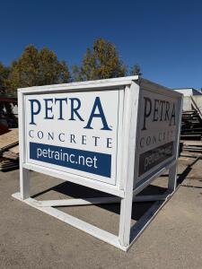 Portable Outdoor Double-Sided Wooden Sign Frame with 4.5 ft x 3 ft Display Area