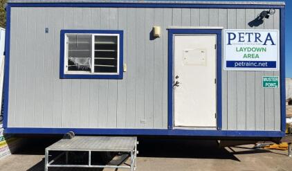 Northwest Building Systems 8x20 Mobile Office Trailer, 2003, Bard HVAC, Steel Frame, Stairs, SN 03050