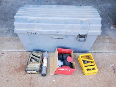 Flambeau 6531BK Rolling Tool Chest with Drill Bit Sets and Hilti Attachment
