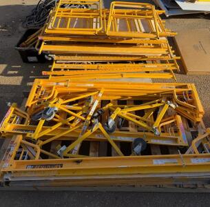 Metaltech 12 ft Steel Rolling Scaffold Set w/ Platforms, Guardrails, Casters & Accessories