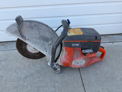 Husqvarna K770 Gas-Powered Cutoff Saw, 5 HP, 14" Blade, 5" Max Cutting Depth