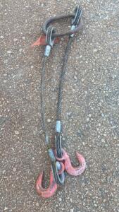 Double Leg Wire Rope Lifting Sling, 1.5 Ton WLL, Alloy Master Link, China JMC Hooks-Bay3