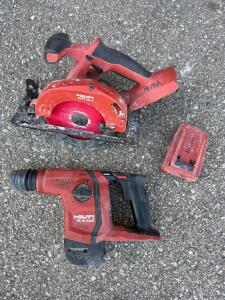 Hilti SCW 22-A Cordless Circular Saw & TE 6-A22 Rotary Hammer with B22 4.0Ah Battery, SDS Plus