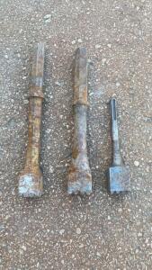 Set of 3 Bush Hammer Chisels &ndash; SDS Max & 1-1/8" Hex Shanks, 9" & 15" Lengths, 9-Point Heads - Bay 3