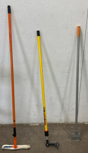 Scraper, Sign Suction Pole, Long Handled Brush
