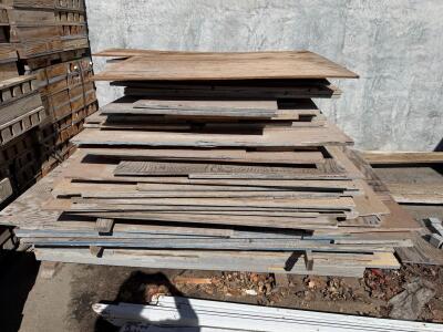 Mixed Plywood Sheets &ndash; Approx 35 Sheets, 4x8 ft Max Size, Salvaged Construction Wood